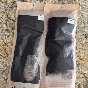 Halo half hair extensions. Dark Brown 2 sets one wavy one straight 14” length